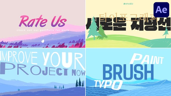 Videohive Painting Typography | After Effects 52292605 Titles template preview
