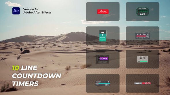 Videohive Line Countdown Timers Elements template preview