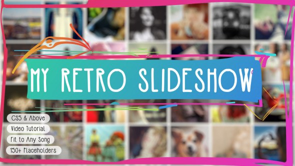 Videohive Retro Slideshow Video Displays template preview