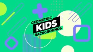 Videohive Geometric Kids Backgrounds Elements template preview