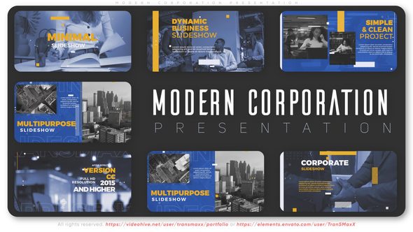 Videohive Modern Corporation Presentation Video Displays template preview