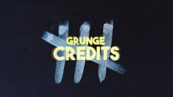 Videohive Grunge Credits Titles template preview