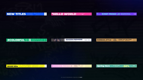 Videohive Lower Thirds: Stripes Elements template preview