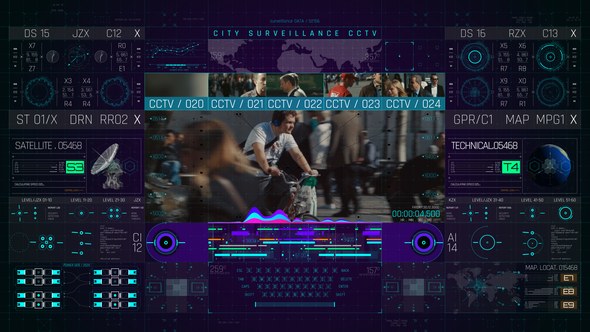 Videohive HUD PRO CCTV Elements template preview