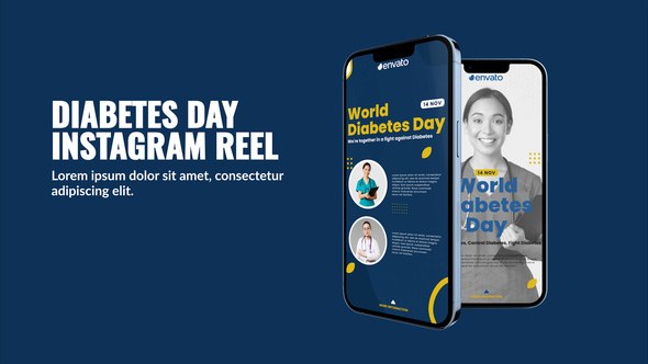 Videohive Diabetes Day Instagram Stories Video Displays template preview
