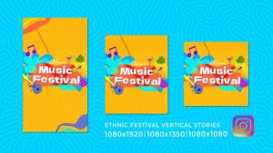 Videohive Ethnic Music Festival Event Stories Reels Product Promo template preview