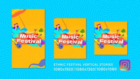 Videohive Ethnic Music Festival Event Stories Reels Product Promo template preview