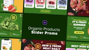 Videohive Organic Products Slider Promo Product Promo template preview