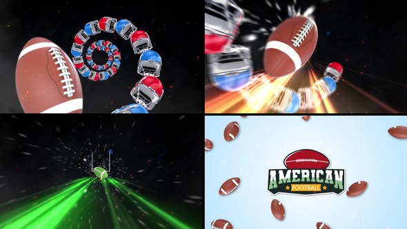 Videohive American Football Logo Reveal 5 Logo Stings template preview