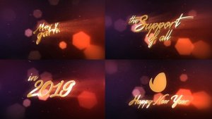 New Year Wishes | 3D Logo Text Video Displays template preview