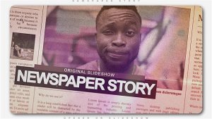 Videohive Newspaper Story Slideshow Video Displays template preview