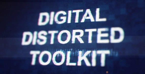 Digital Distorted Toolkit Video Displays template preview