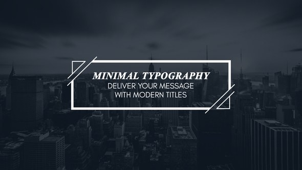 Videohive Minimal Modern Typography Titles template preview