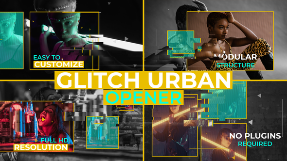 Videohive Glitch Urban Opener 45504179 Video Displays template preview