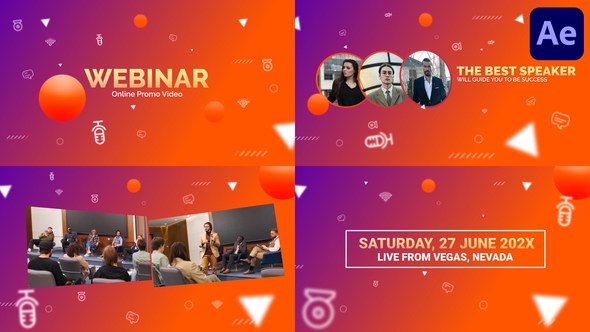 Videohive Online Webinar Promo for After Effects Openers template preview