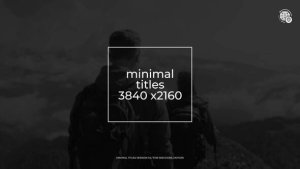 Videohive Minimal Titles | After Effects 44577388 Titles template preview