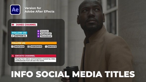 Videohive Info Social Media Titles Titles template preview