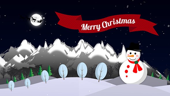 Christmas Greetings Video Displays template preview