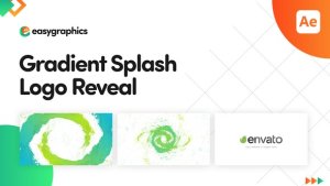 Videohive Gradient Splash Logo Reveal Logo Stings template preview