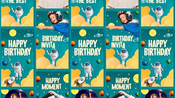 Videohive Happy Birthday Invitation Stories Instagram Openers template preview