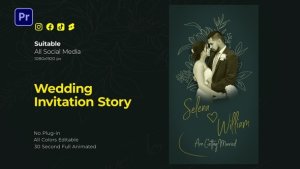 Wedding Invitation Story Premiere Pro template preview