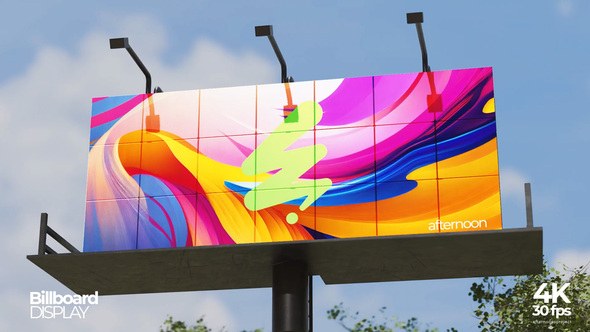 Videohive Outdoor Billboard Mockup Video Displays template preview