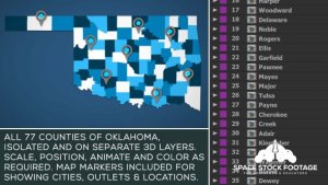 Oklahoma Map Kit Video Displays template preview