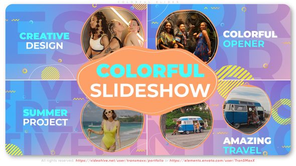 Videohive Colorful Slides 44930461 Video Displays template preview