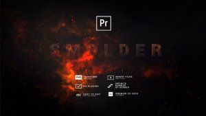 Smolder Fire Titles MOGRT Premiere Pro template preview