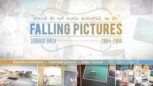 Videohive Falling Pictures Video Displays template preview