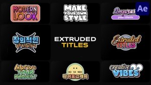 Videohive Extruded Titles | After Effects Titles template preview