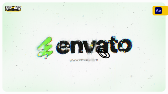 Videohive Scribble Glitch Intro Logo Stings template preview