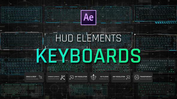 Videohive HUD Elements Keyboards Elements template preview