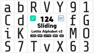 Videohive Sliding Lottie Alphabet V2 Elements template preview