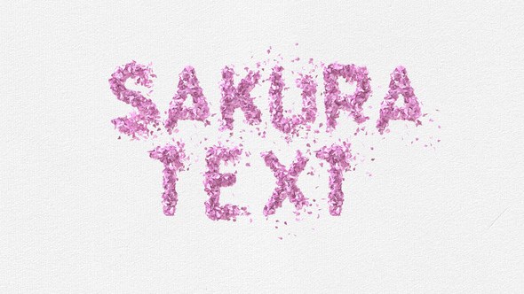 Videohive Animated Sakura Flower Petal Typeface Elegant Pink Cherry Blossom Letters Titles template preview