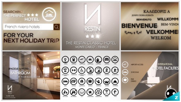 Hotel Video Bundle Pack Video Displays template preview
