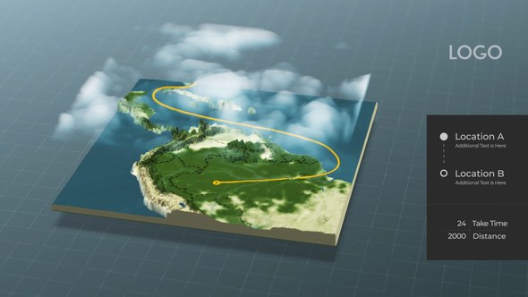 Videohive World Map Connector Elements template preview