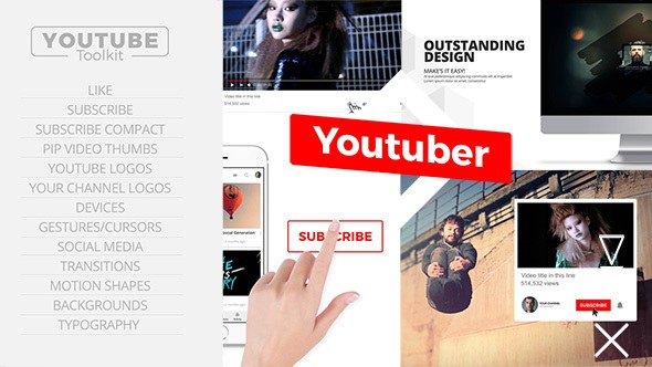 Videohive Youtube Toolkit Broadcast-packages template preview