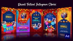 Videohive Diwali festival Stories Openers template preview