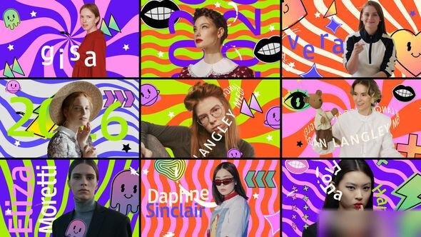Videohive Pop Art Freeze Frame Elements template preview