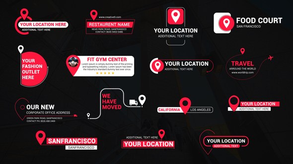 Videohive Location Titles 3.0 Elements template preview