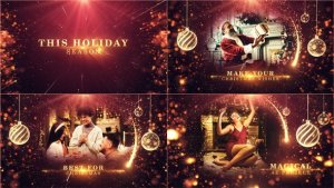 Merry Christmas Titles & Slideshow Video Displays template preview