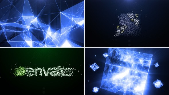 Videohive Plexus of particles Logo Stings template preview