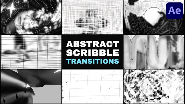 Videohive Abstract Scribble Seamless Transitions | After Effects Elements template preview
