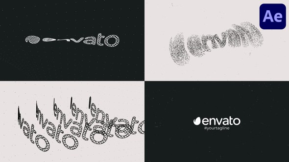 Videohive Grid Glitch Logo for After Effects Logo Stings template preview