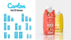 Videohive Carton Real 3D Mockups Product Promo template preview