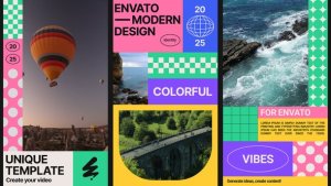 Videohive Vertical Posters - Memphis Openers template preview
