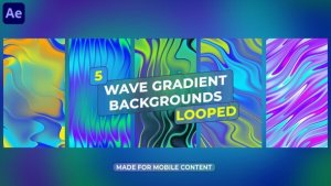 Videohive Wave Gradient Backgrounds Elements template preview