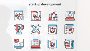 Startup Development – Thin Line Icons Video Displays template preview