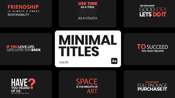 Videohive Minimal Titles 05 for After Effects Titles template preview